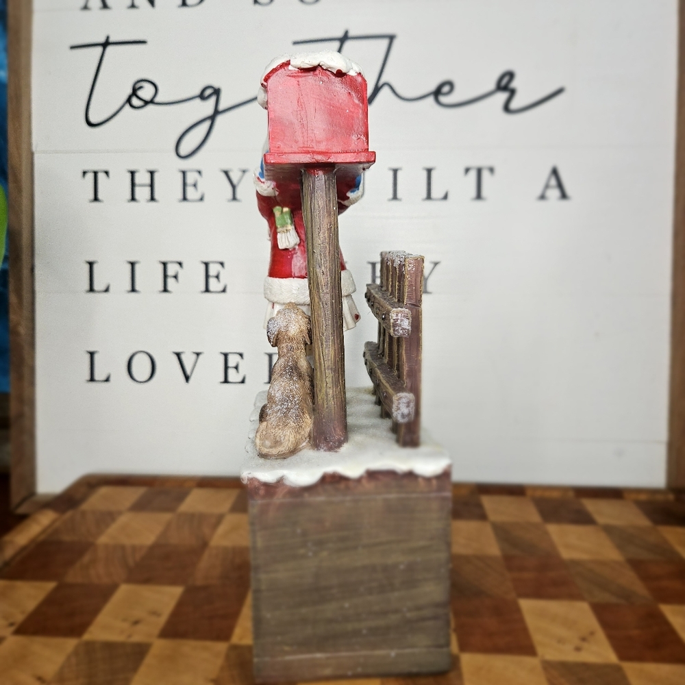 Letter to Santa Girl and her dog Mailbox December Block Calender Decorat… - Picture 5 of 15